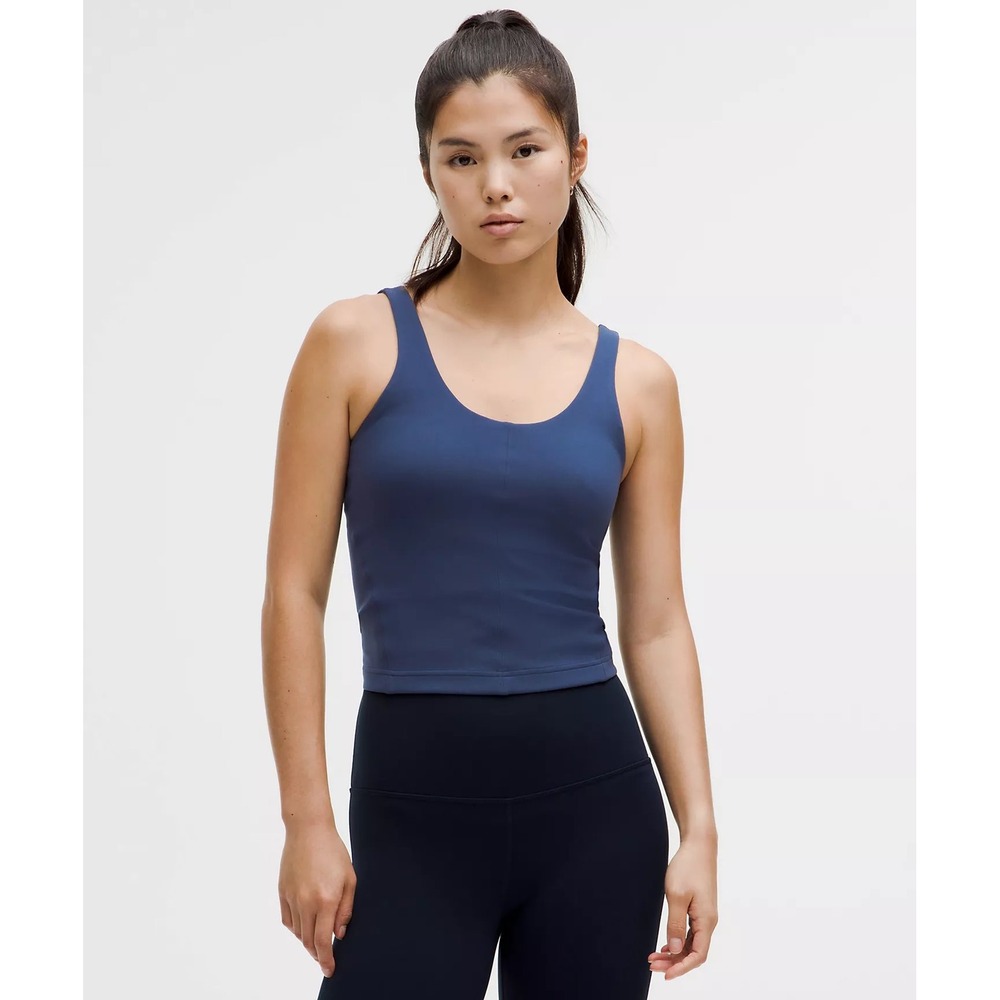 Lululemon Glow Up Tank Iron Blue Size 8 New With Tags